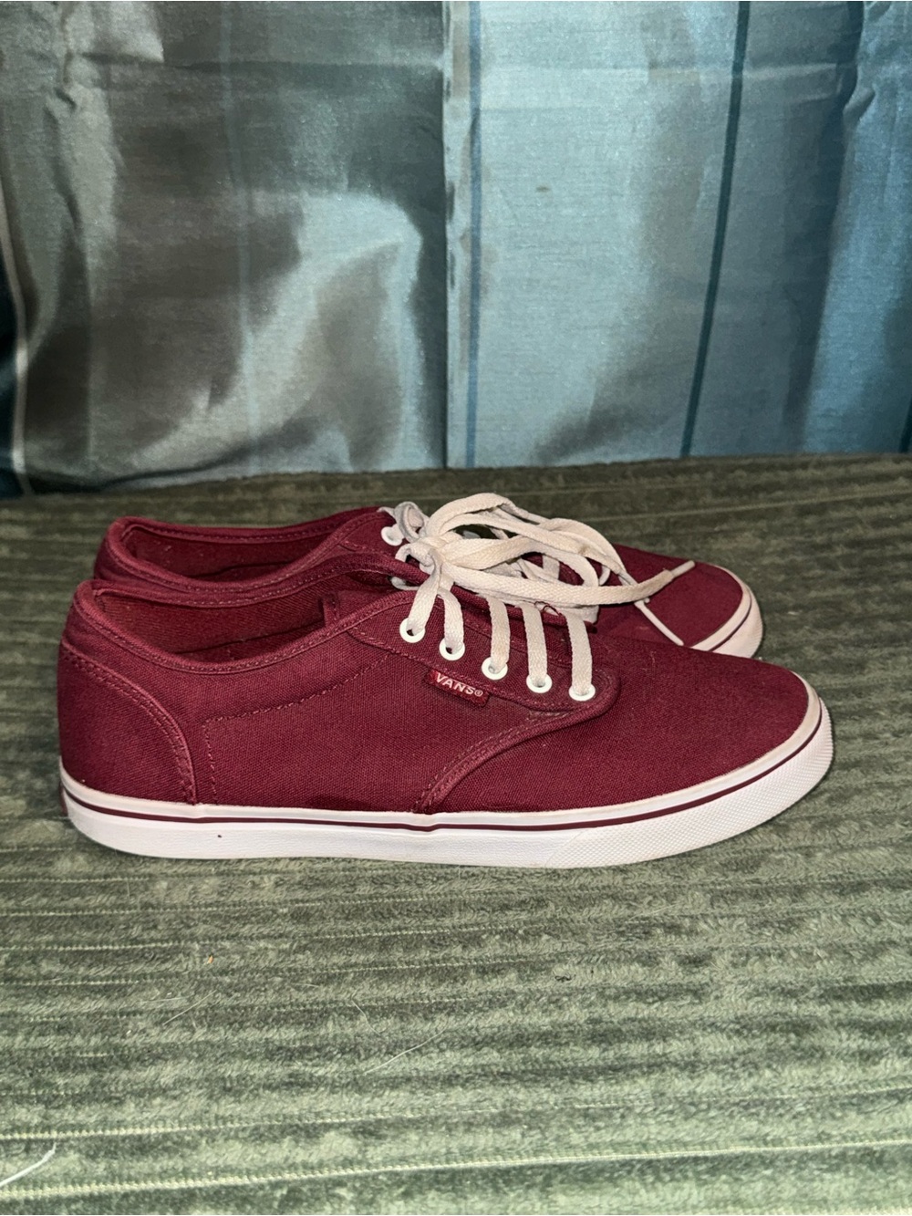 Vans Low-Top Sneakers - Maroon and White